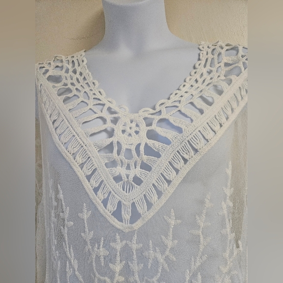 Kaktus - Cover Up Dress Crochet Lace  100%Cotton L‐LX - Picture 1 of 6